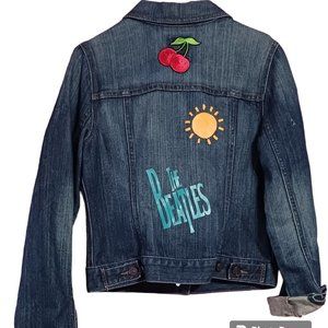 UPCYCLED ARTSY DENIM JEAN JACKET COAT